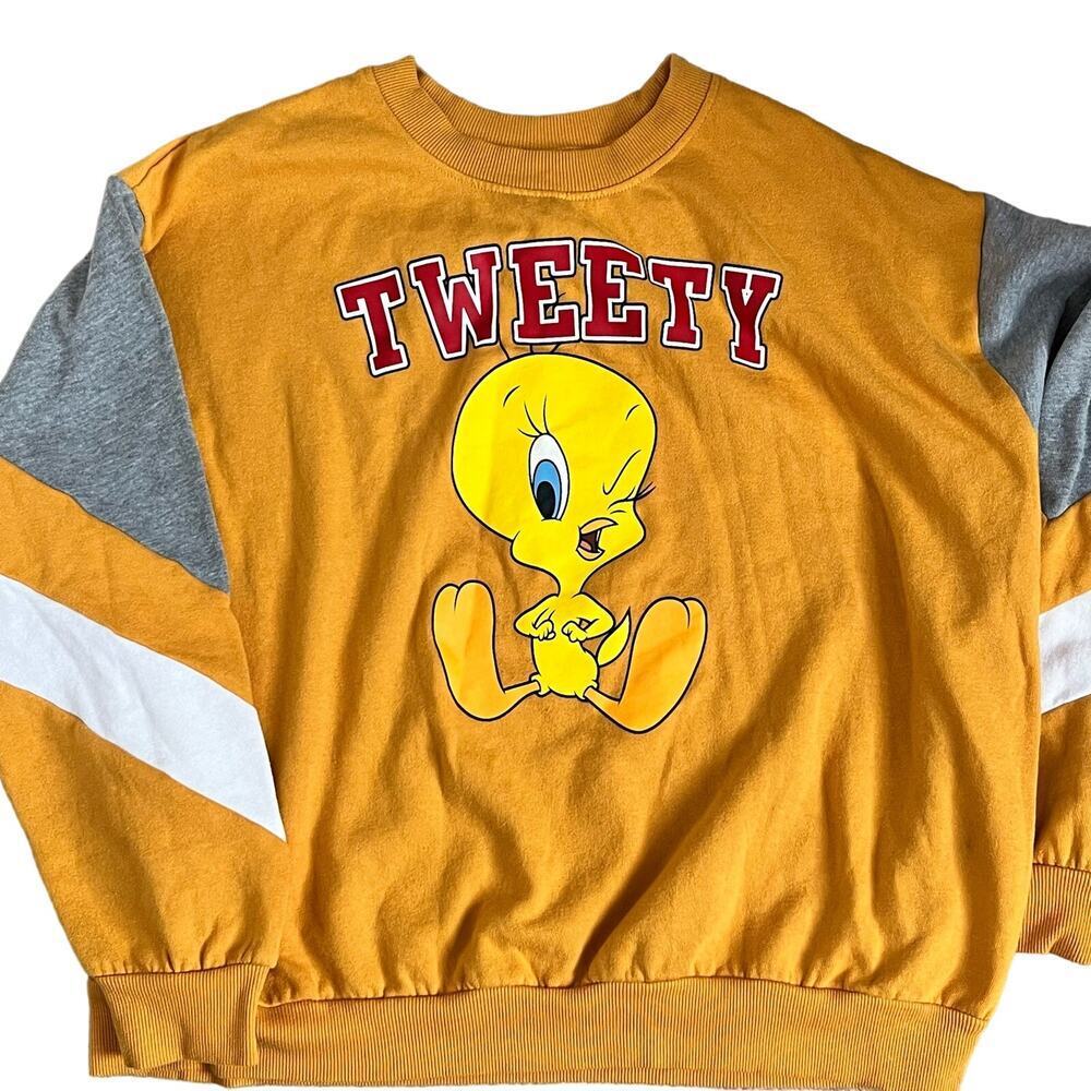 Looney Tunes Vintage Tweety Sweatshirt Size Junior 11/13‎ Oversized